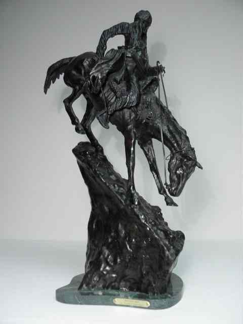 Appraisal: Bronze sculpture after Frederick Remington titled ''Mountain Man '' Mounted