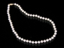 Appraisal: Akoya Saltwater Pearls Necklace Akoya saltwater pearls necklace Pearls are