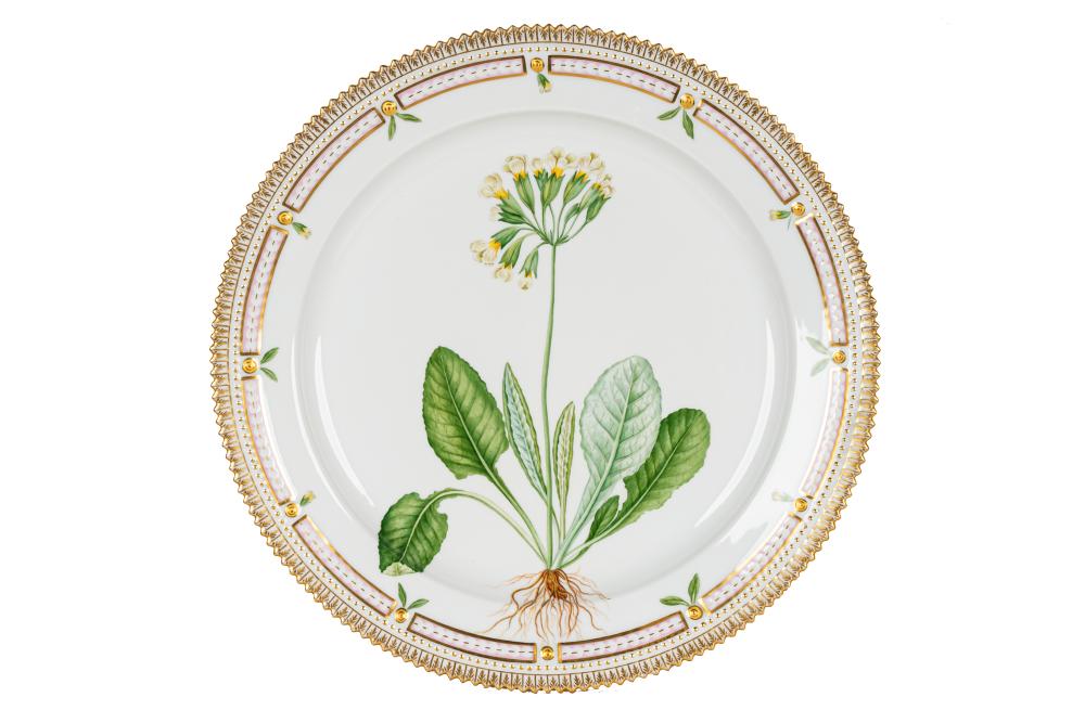 Appraisal: ROYAL COPENHAGEN 'FLORA DANICA' ROUND PLATTERmodern printed and painted marks