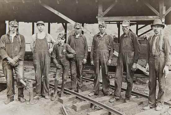 Appraisal: Lewis W Hine - Tipper Crew Gelatin silver print titled