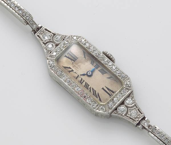 Appraisal: A lady's diamond wristwatch Audemars Piguet movement signed Audemars Piguet