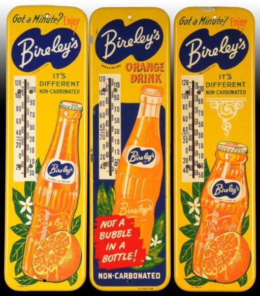 Appraisal: Lot of Assorted Bireley's Thermometers Description Circa s All bright