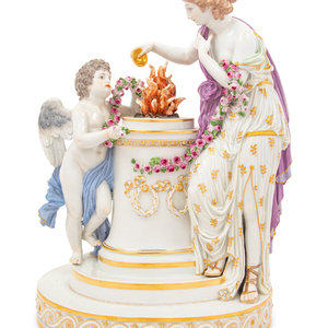 Appraisal: A Meissen Porcelain Figural Group of Sacrifice and Friendship After