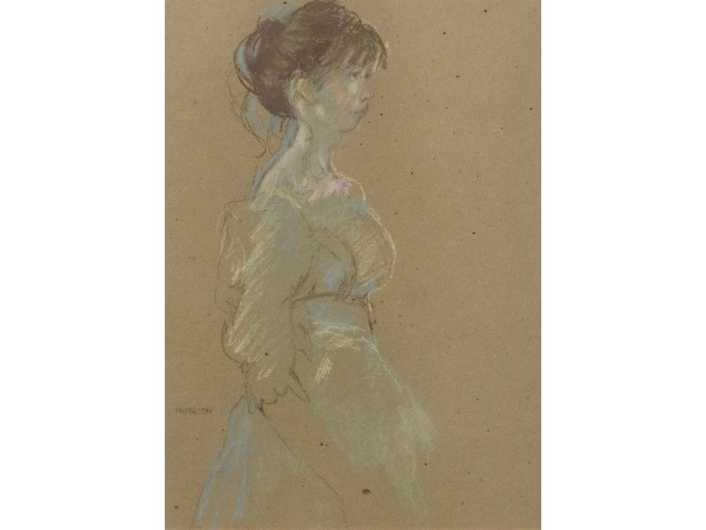 Appraisal: ANNE ANDERSON Chalk drawing 'The Party Dress' signed recto and