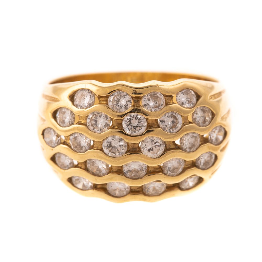 Appraisal: A Wide ctw Diamond Band in K K yellow gold