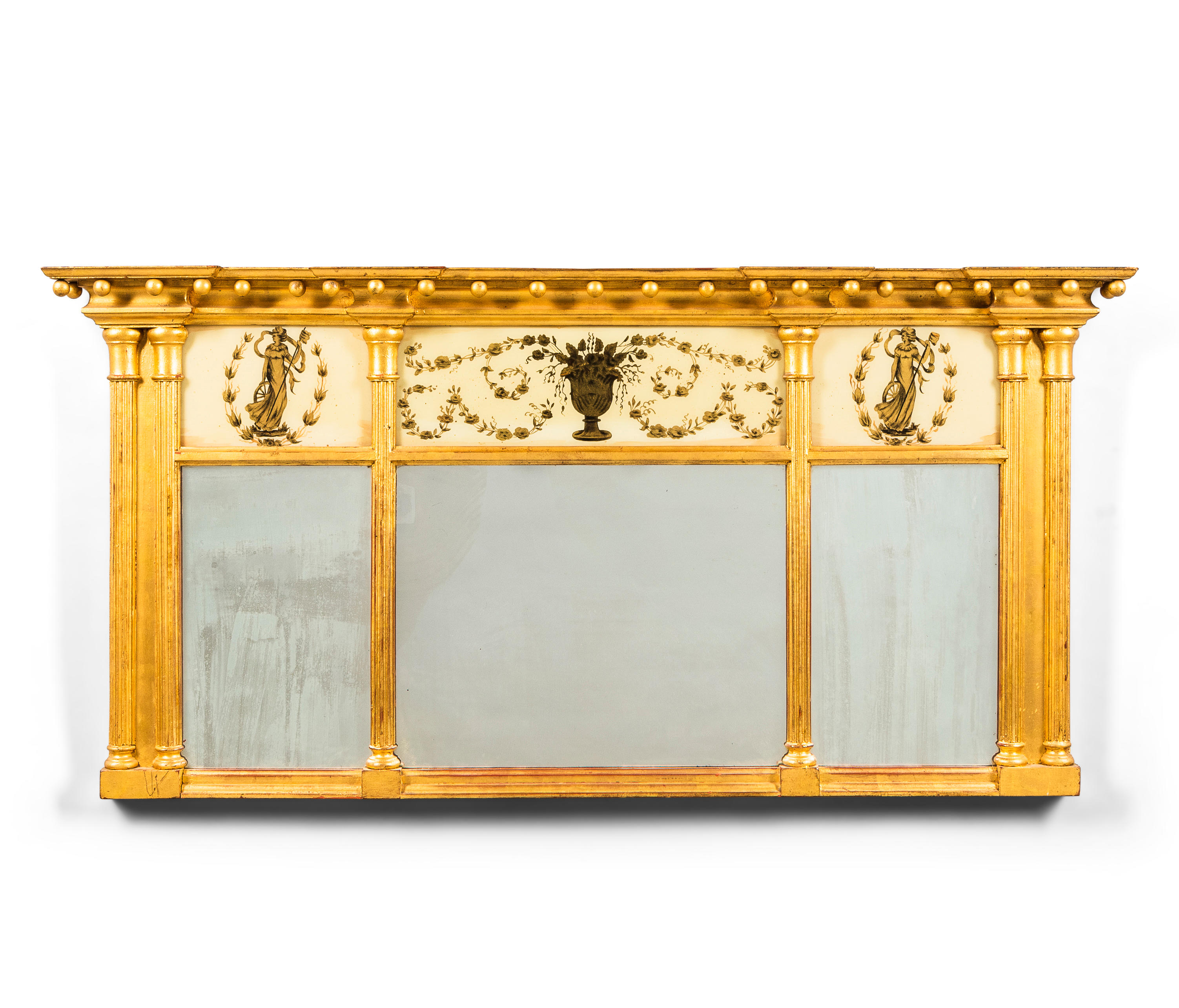 Appraisal: FEDERAL GILT OVERMANTEL MIRROR EUROPE OR AMERICA EARLY TH CENTURY