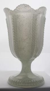 Appraisal: th c pattern molded spooner frothy acid finish clambroth colored