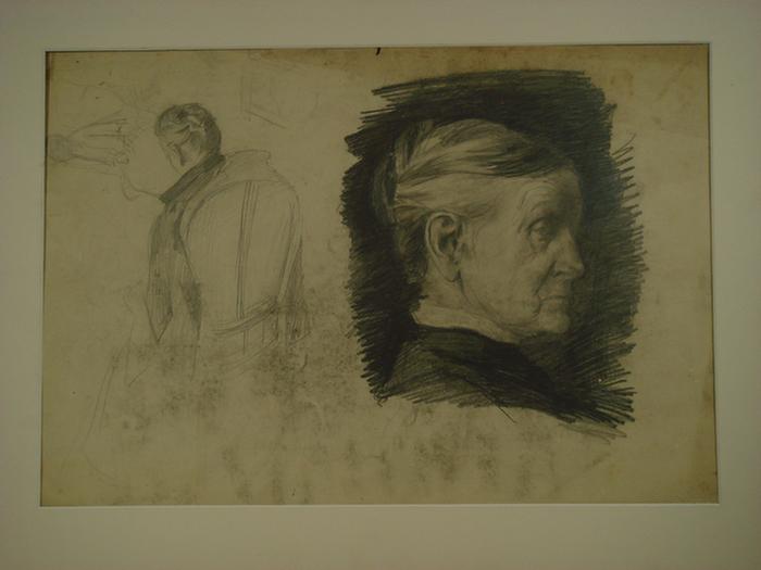 Appraisal: Balfour Ker pencil graphite study for a portrait of a