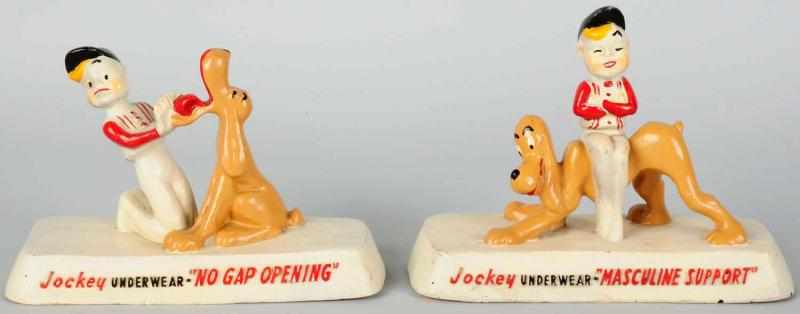 Appraisal: Lot of Jockey Underwear Advertising Figures s Hard rubber and