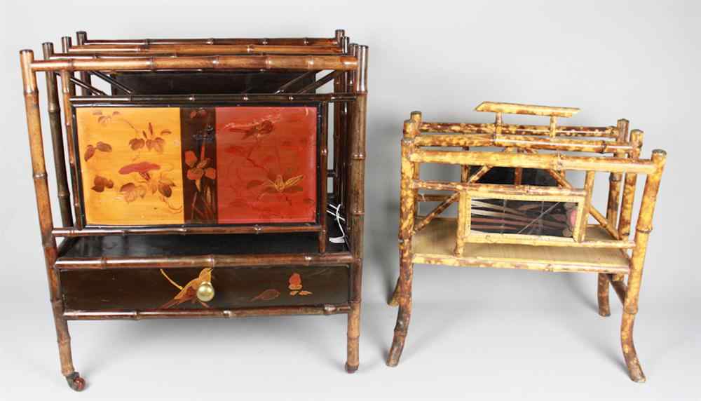 Appraisal: TWO VICTORIAN JAPONAISE BAMBOO CANTERBURIES the first English Regency circa