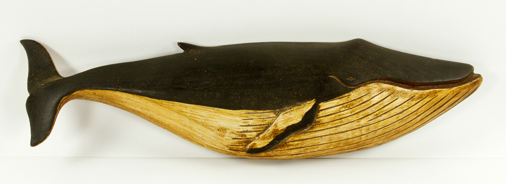 Appraisal: - Voorhees Carved Whale Clark Voorhees American - carved whale