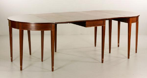 Appraisal: - Mahogany Drop Leaf and Matching Demilune Tables Drop leaf