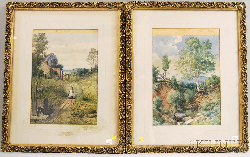 Appraisal: Philip A Butler American - Two Framed Country Landscapes One