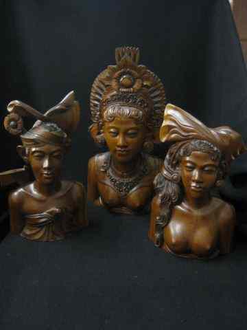 Appraisal: Carved Busts of Women fine detail one an Empress tallest