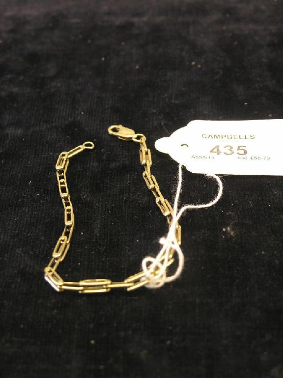 Appraisal: A ct two colour gold link bracelet grams -