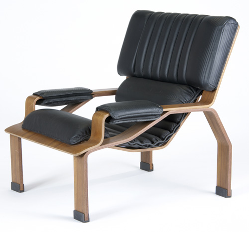 Appraisal: JOE COLOMBO LEM lounge chair in molded plywood with black