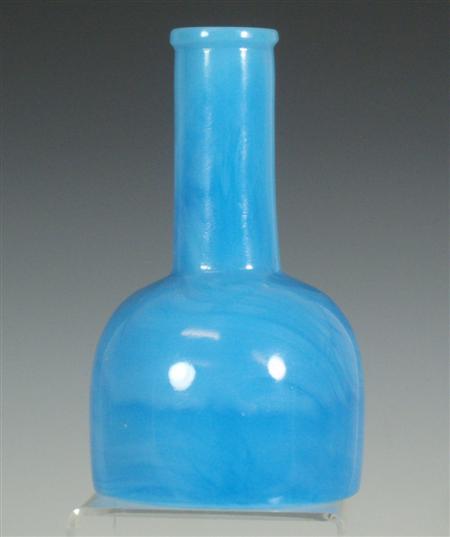 Appraisal: A th century Chinese 'Peking' blue glass vase tall slender