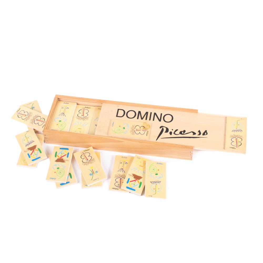 Appraisal: PICASSO DOMINO SET POLYCHROME WOODEN ART GAME MADE IN SPAIN