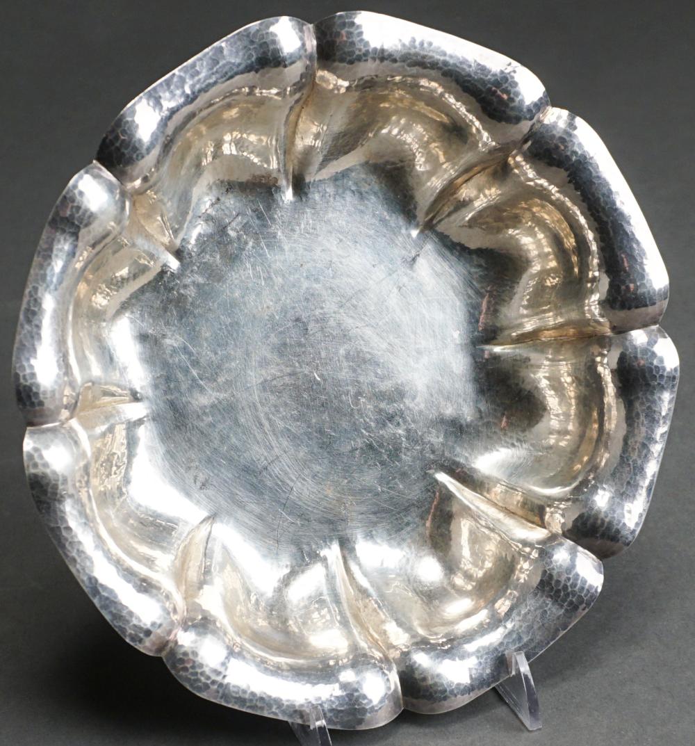 Appraisal: HAMMERED -SILVER PRESENTATION BOWL OZTHammered -Silver Presentation Bowl Inscribed Bon