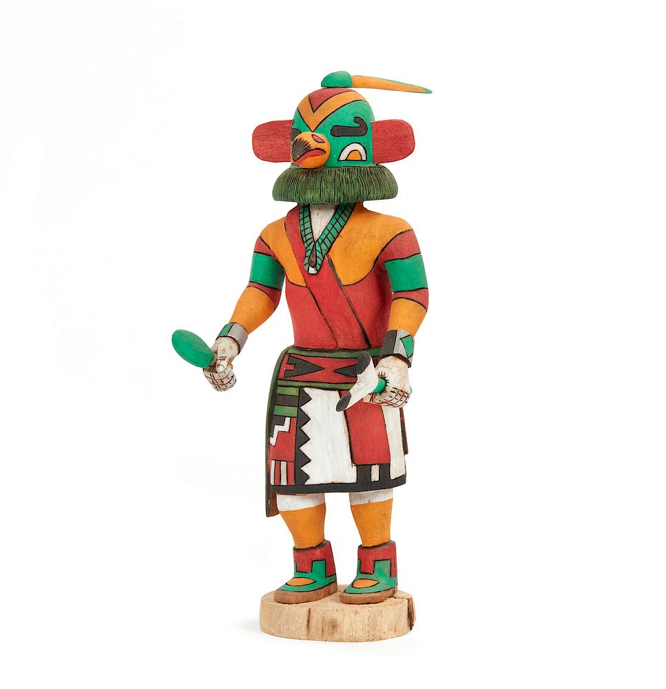 Appraisal: Hopi Parrot Kachina Kyash Elmer Adams Hopi Parrot Kachina Kyash