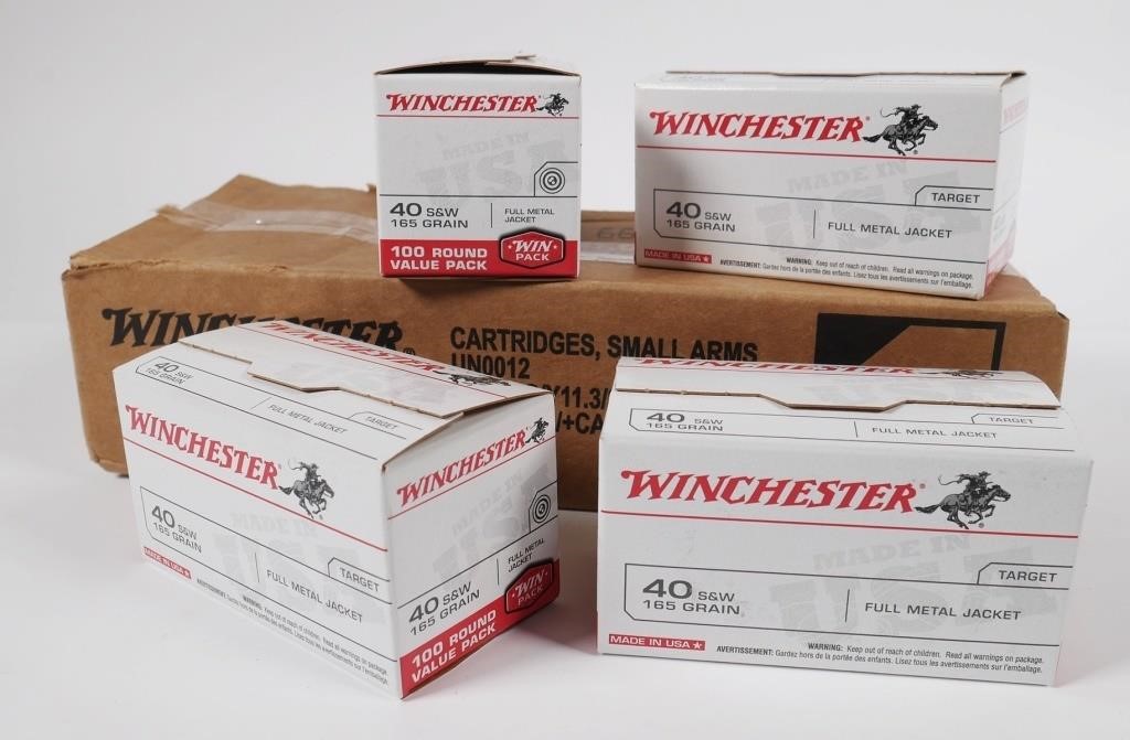 Appraisal: Winchester centerfire handgun cartridges cal Smith and Wesson gr FMJ