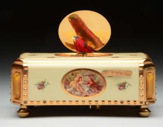 Appraisal: Bird in a Snuff Box Spring is broken and does