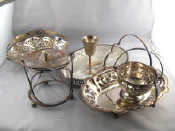 Appraisal: A quantity of silver plate including a pair of swing