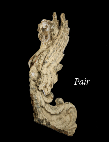 Appraisal: Attractive Large Pair of Austro-German Carved Beechwood Balustrade Finials first