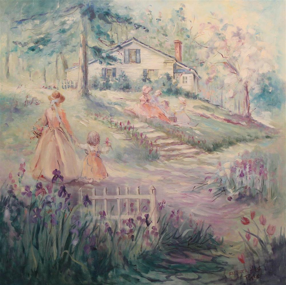 Appraisal: BARBARA PUGSLEY AMERICAN - GARDEN SCENE Oil on canvas x