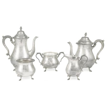 Appraisal: American Sterling Silver Five-Piece Coffee and Tea Service Estimate -