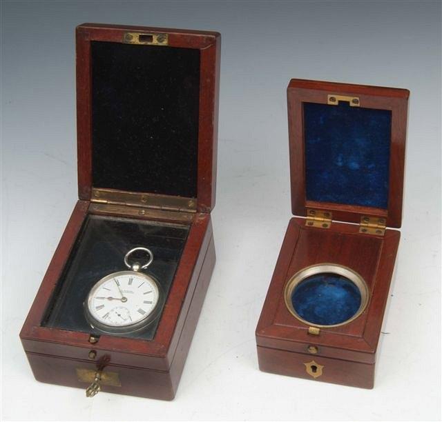 Appraisal: A Victorian mahogany watch case or stand with ivory roundel