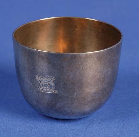 Appraisal: A GEORGE II TUMBLER CUP of conventional form engraved with