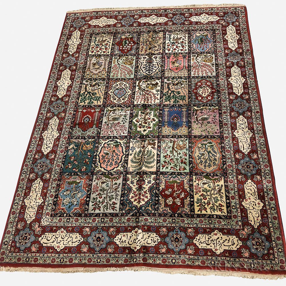 Appraisal: Tabriz Carpet Tabriz Carpet Iran c featuring a garden design