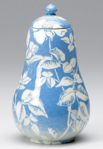 Appraisal: NEWCOMB COLLEGE Rare and early pear-shaped covered jar or tea