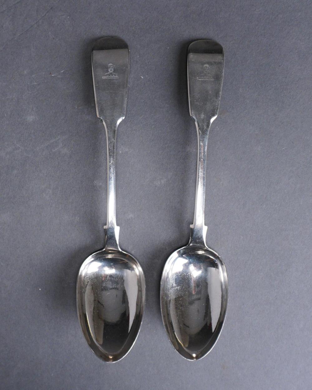 Appraisal: TWO SCOTTISH STERLING SILVER SPOONS BY WILLIAM RAWLINGS SOBEY OZTTwo