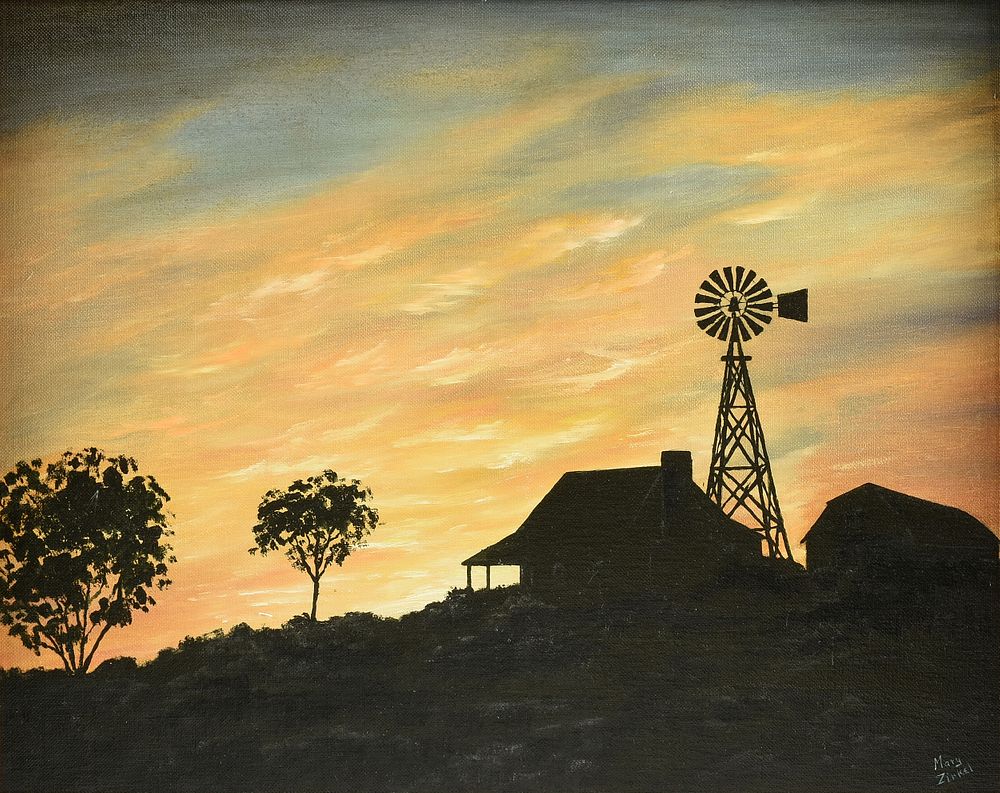 Appraisal: MARY ZIRKEL American Texas th st Century A PAINTING Sunset