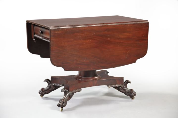 Appraisal: American Late Classical Mahogany Breakfast Table attributed to Anthony Gabriel