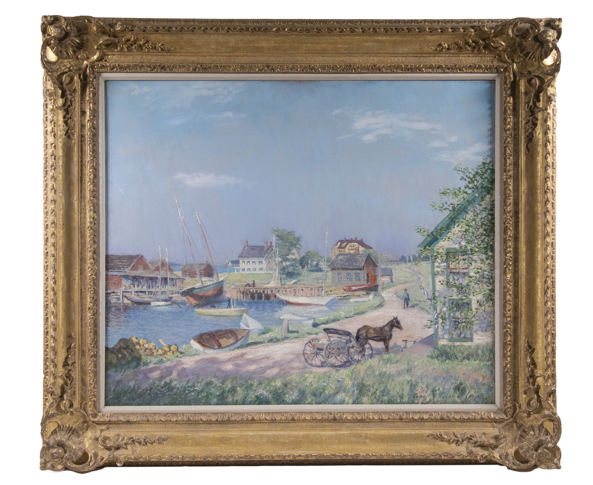 Appraisal: CARROLL SARGENT TYSON JR - Maine Harbor Scene with horse