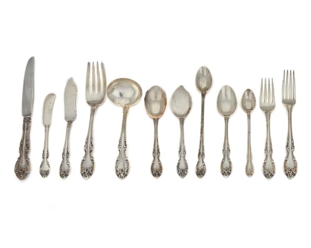 Appraisal: A Gorham Melrose sterling silver flatware service Second-half th Century