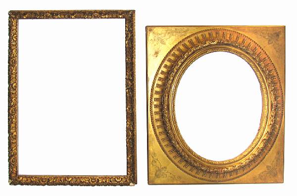 Appraisal: A group of four giltwood and gesso picture frames height