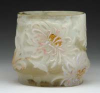 Appraisal: GALLE CAMEO ENAMEL VASE Floral Art Nouveau pattern encompasses the