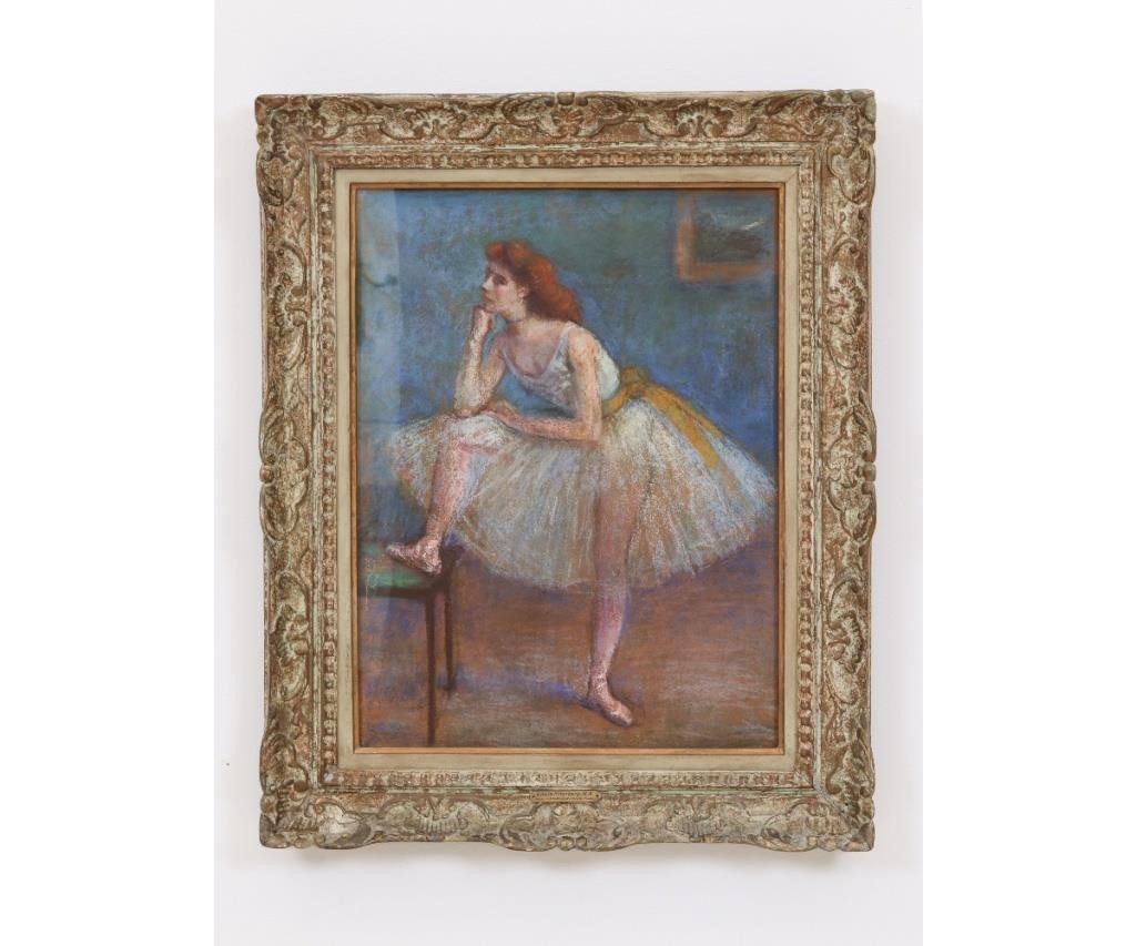 Appraisal: Louis Kronberg - American pastel crayon on canvas of a