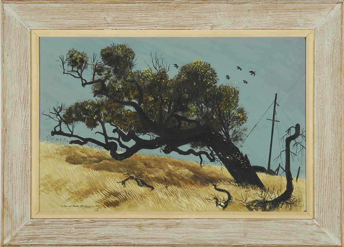 Appraisal: STEVAN DOHANOSAmerican - Tree in a field Inscribed and signed