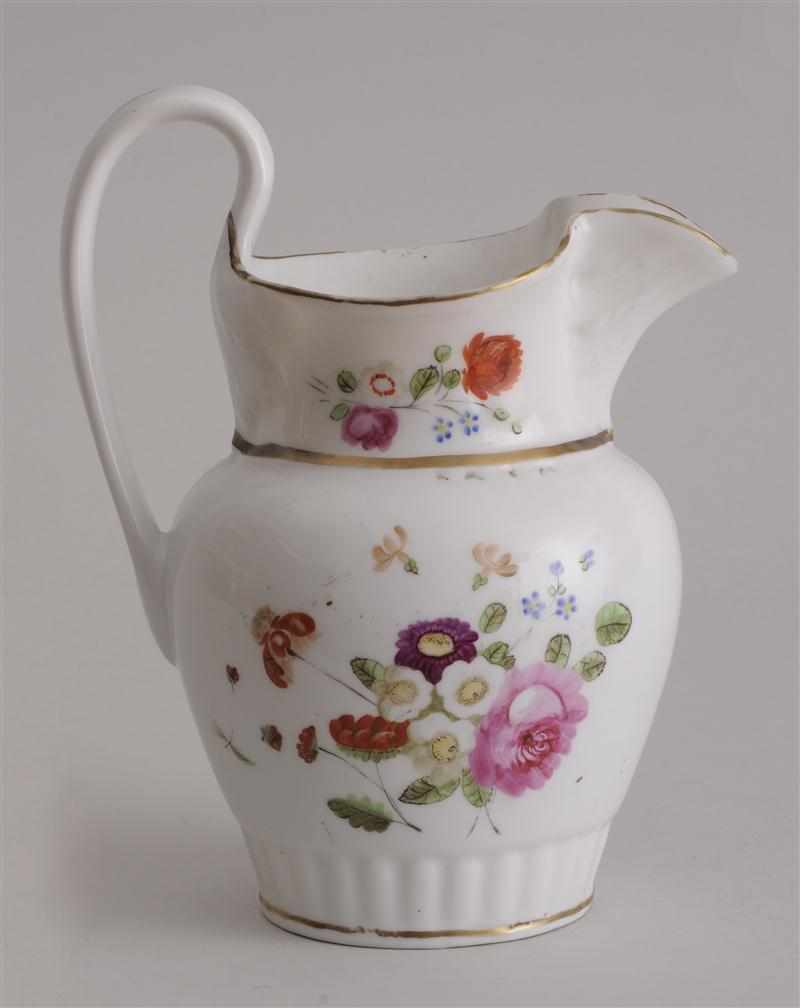 Appraisal: AMERICAN GILT AND POLYCHROME PORCELAIN PITCHER ATTRIBUTED TO WILLIAM ELLIS