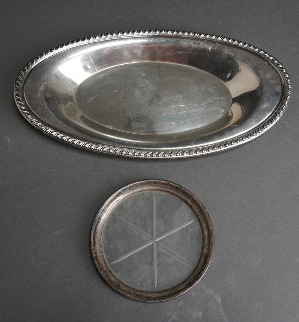 Appraisal: Manchester Mfg Co Sterling Silver Elongated Dish with Wallace Sterling