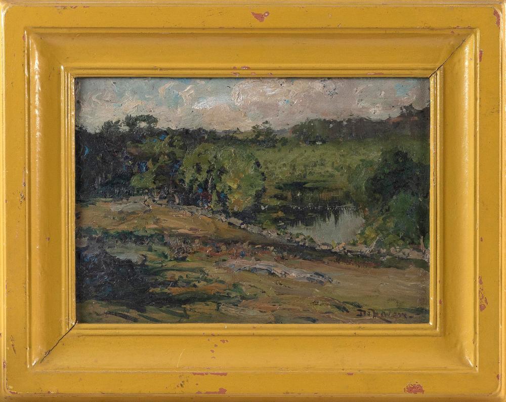 Appraisal: FRANKLIN DEHAVEN NEW YORK PENNSYLVANIA CONNECTICUT INDIANA - LANDSCAPE WITH