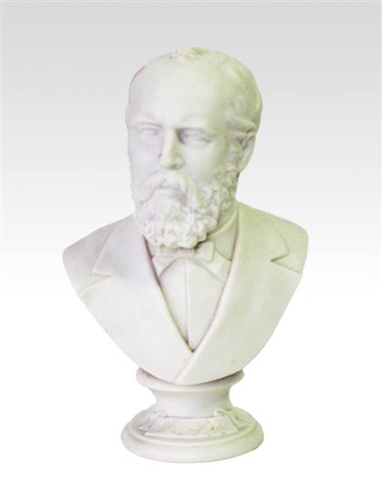 Appraisal: Parian bust of President James A Garfield - impressed james