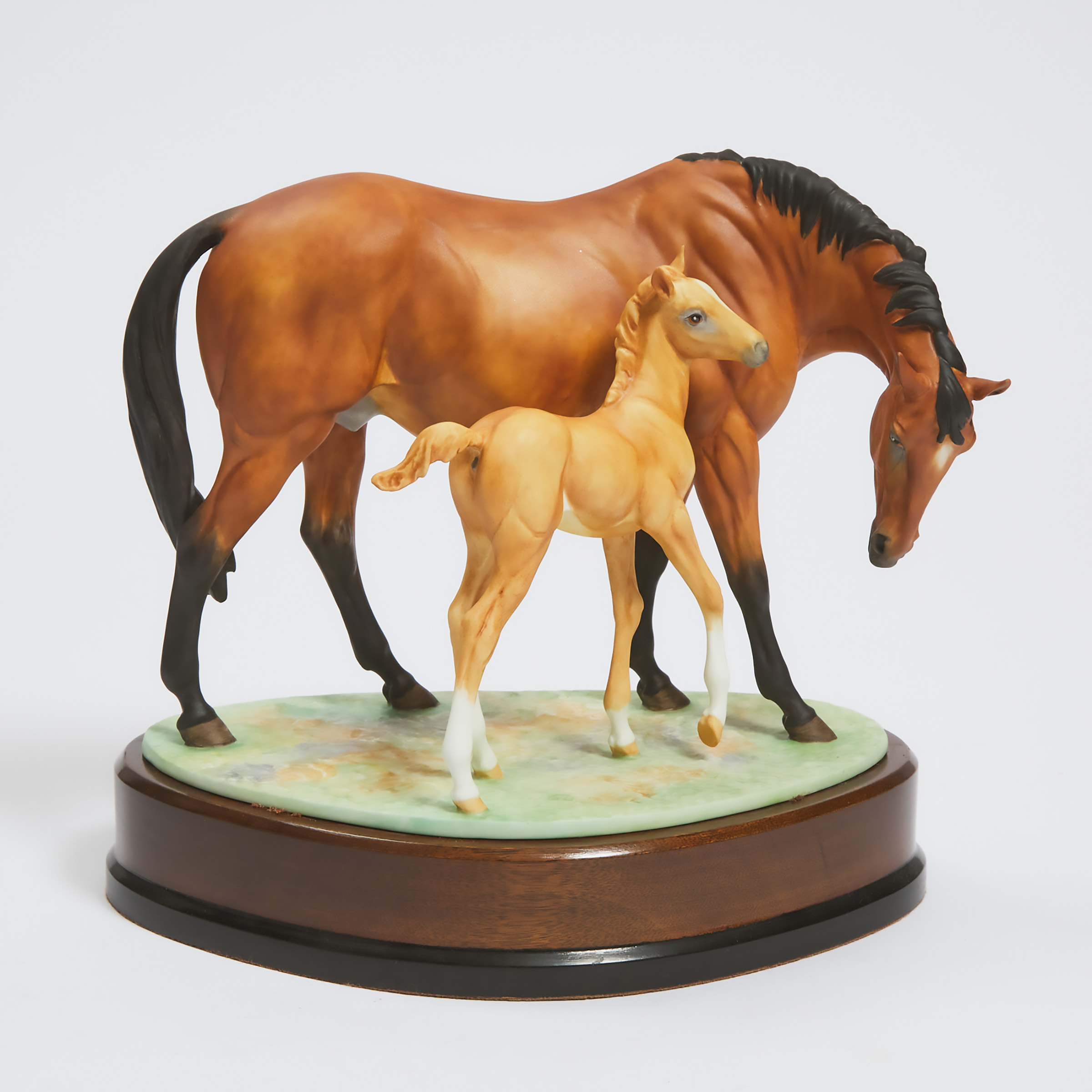 Appraisal: Royal Worcester Group of 'Prince's Grace and Foal' Doris Lindner