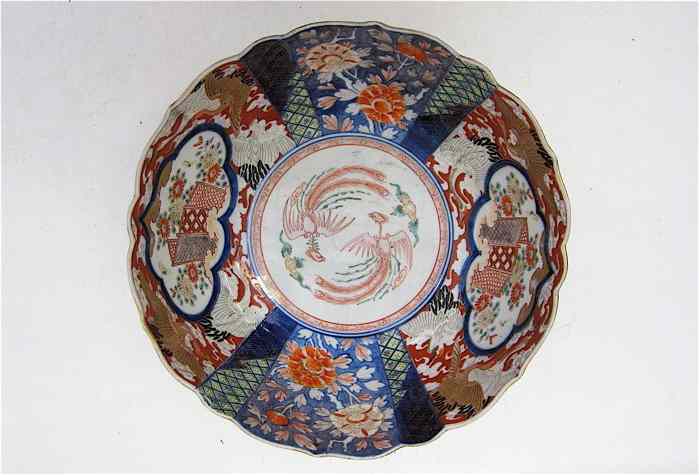 Appraisal: JAPANESE IMARI PORCELAIN CENTER BOWL c 's from northwest Kyushu