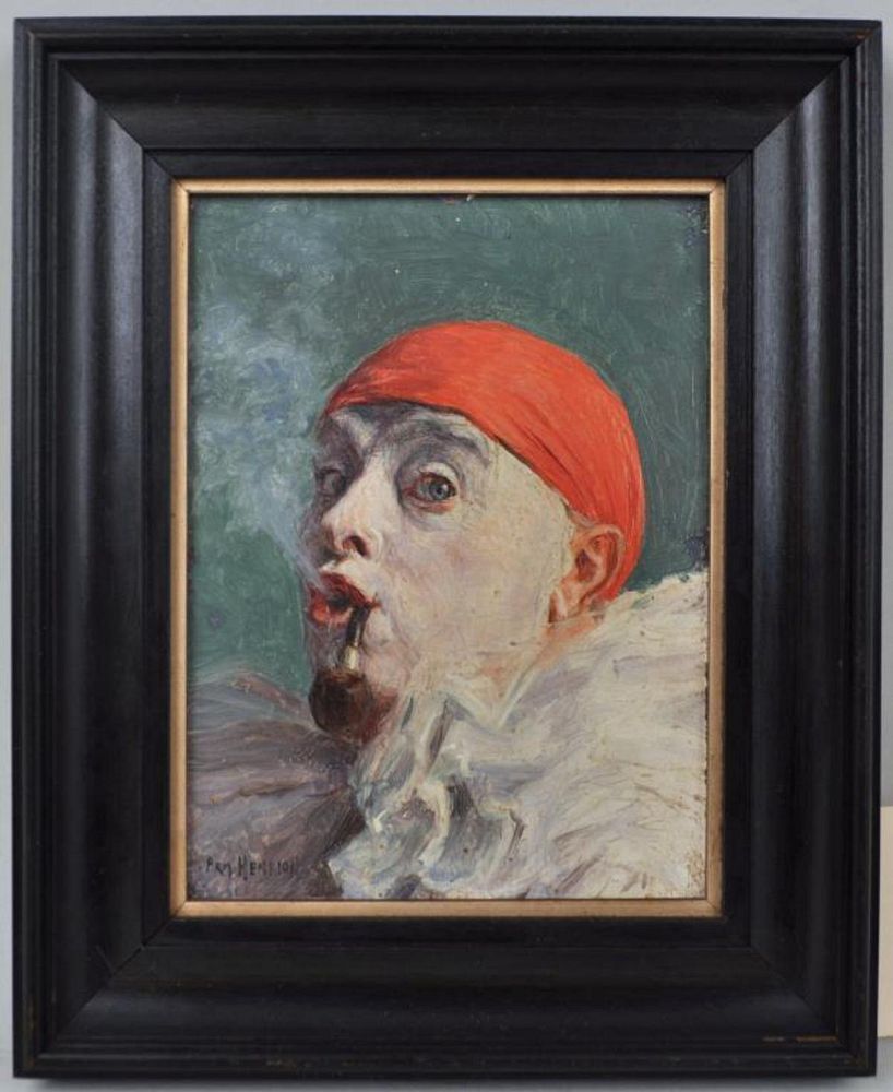 Appraisal: Armand Henrion Portrait of a Clown O B signed lower